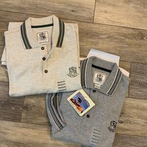 Pebble Beach Polo Shirt with Black Accents. Set of two.